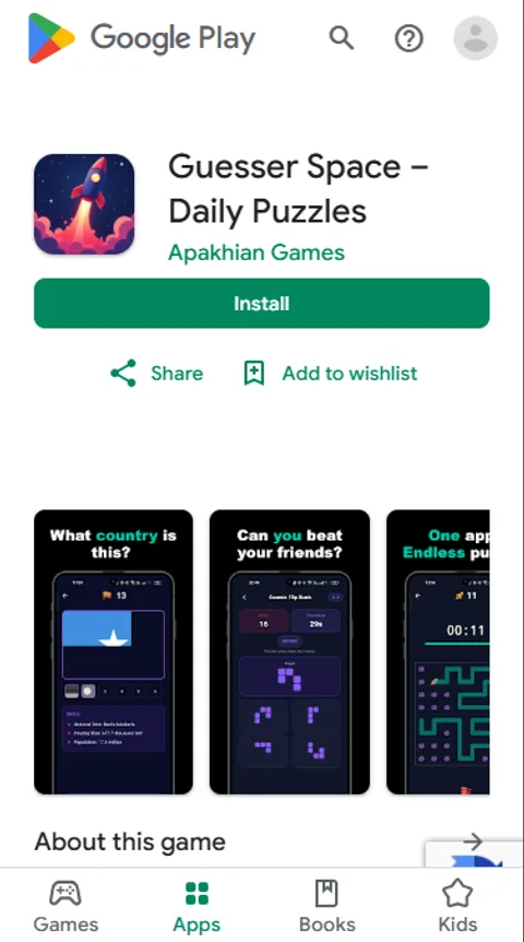Guesser Space on the Google Play store